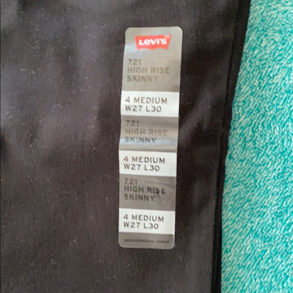 Levi high rise skinny jeans NWT size 27 - Picture 4 of 7